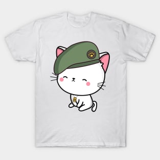 Green Beret Angora Cat T-Shirt